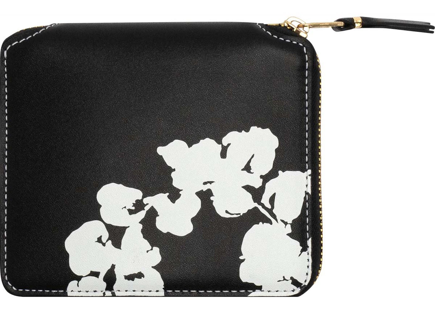 Denim Tears x Comme des Garcos Cotton Wreath Full Zip Around Wallet Black - vue secondaire A
