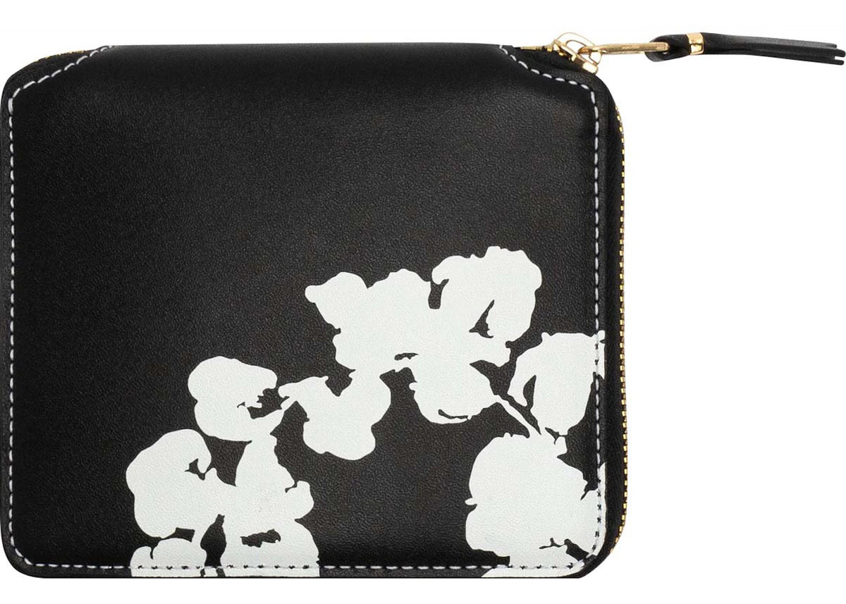 Denim Tears x Comme des Garcos Cotton Wreath Full Zip Around Wallet Black - vue 360