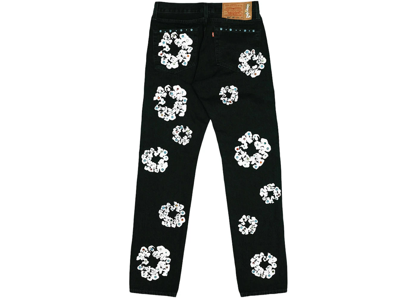 Denim Tears x Levi's 501 Cotton Rhinestone Wreath Jeans Black - vue secondaire B