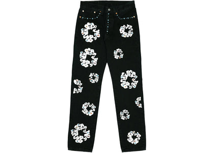 Denim Tears x Levi's 501 Cotton Rhinestone Wreath Jeans Black - product view 2