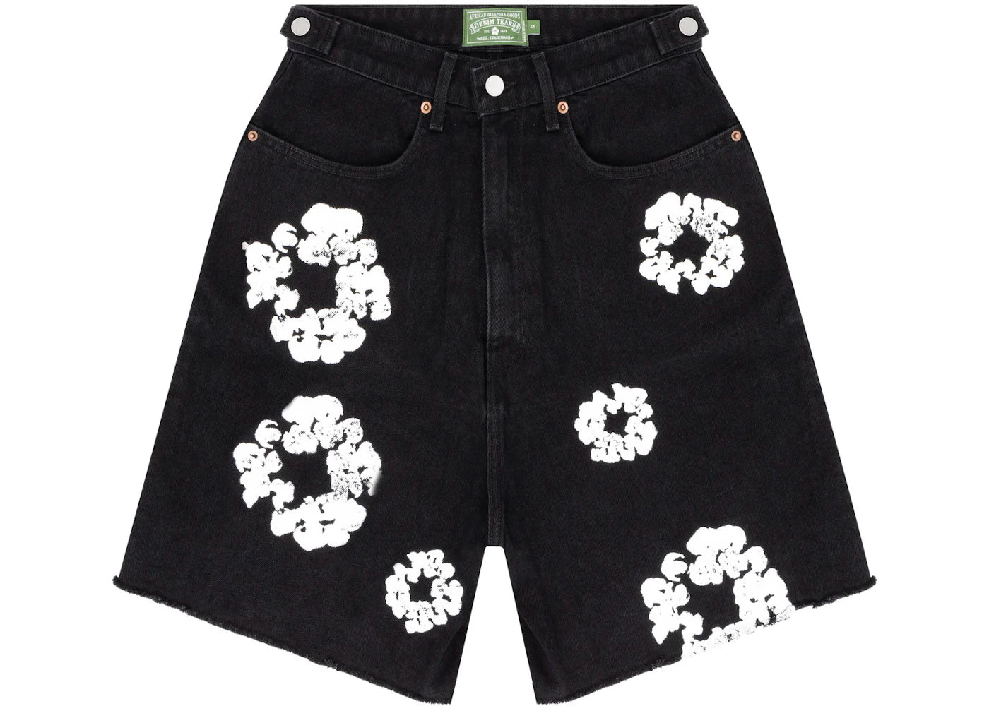 Denim Tears The Cotton Wreath Jean Short Black - vue secondaire A