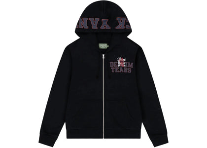 Denim Tears x New York Yankees Zip Hoodie Black - apparel view 2