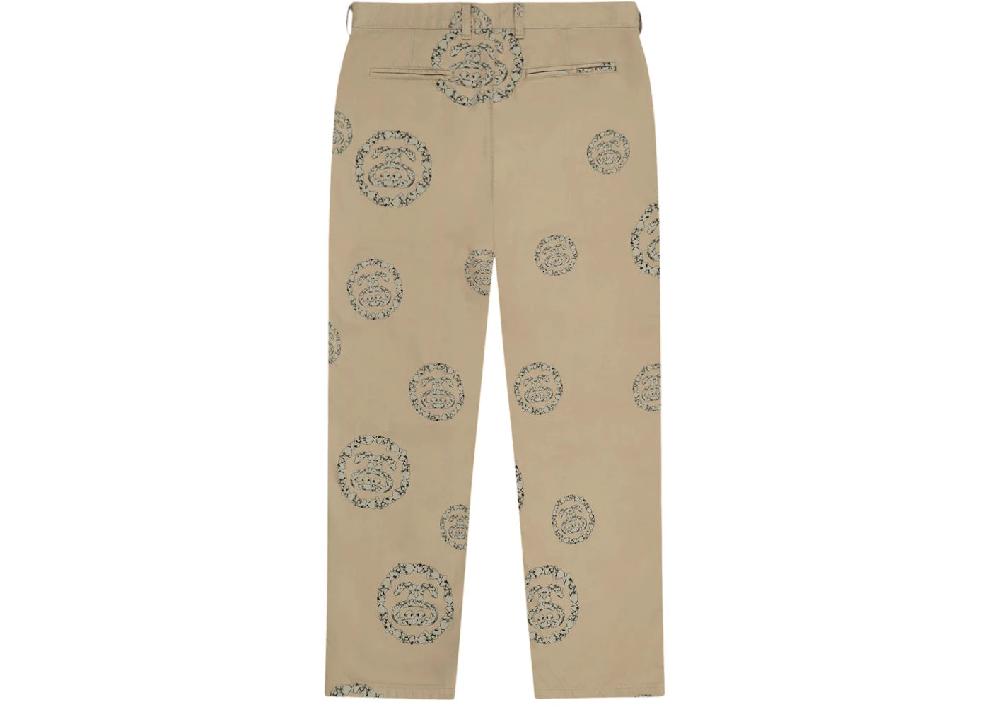 Denim Tears x Stussy Double S Wreath Chino Pant Khaki Brown - vue secondaire B