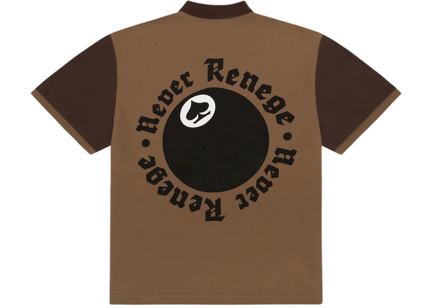 Denim Tears x Stussy Spades Team Polo Brown - vue secondaire B