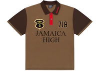 Denim Tears x Stussy Spades Team Polo Brown