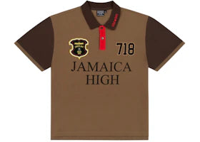 Denim Tears x Stussy Spades Team Polo Brown