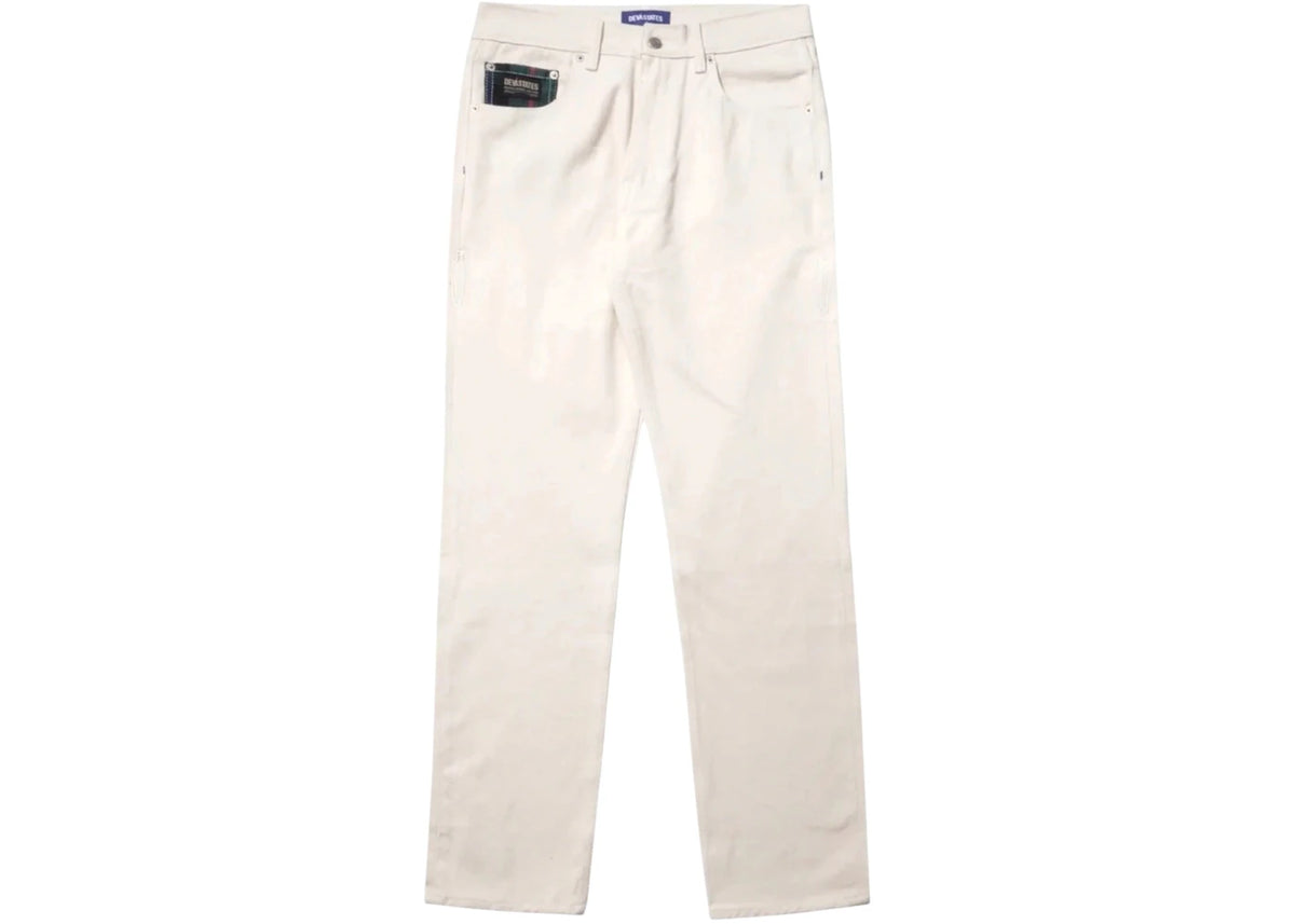 Deva'States Ecru Denim Pants White - vue 360