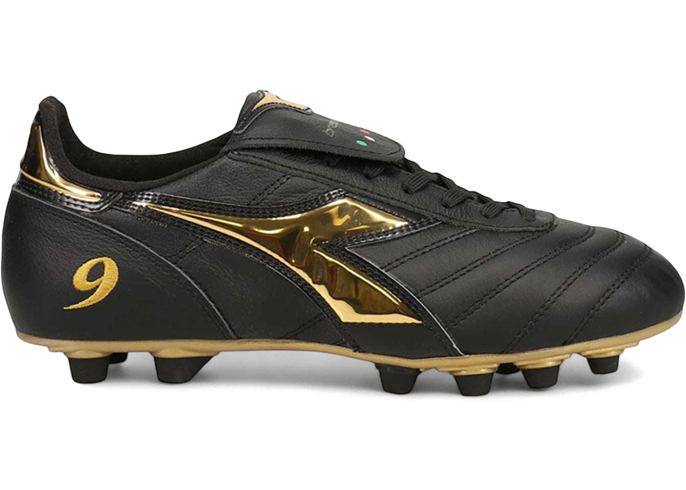Diadora Brasil 9 Italy LT+ MDPU FG Black Gold - vue secondaire A