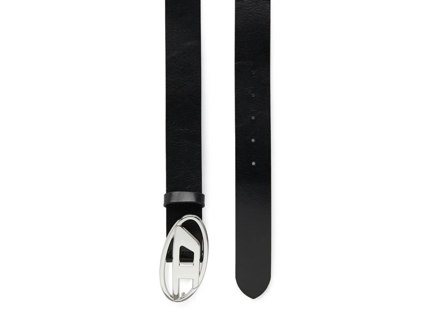 Diesel Leather D Buckle Belt Black - vue secondaire A