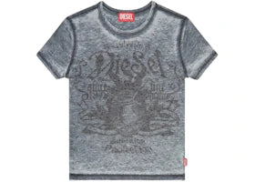 Diesel T-Uncuties-Long-AA3 T-Shirt Blue/Grey