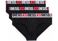 Diesel Umbr-Andrethreepack Solid-Colour Briefs (3 Pack) Black