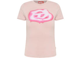 Diesel Women's T-Uncuties-Long-S3 T-shirt Pink - vue 360