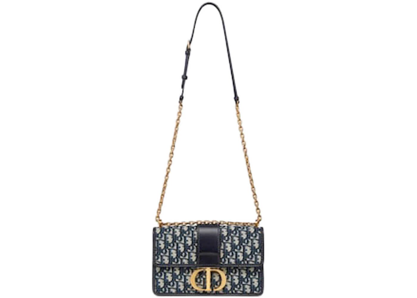 Dior 30 Montaigne Chain Bag Dior Oblique Jacquard Blue - vue secondaire A