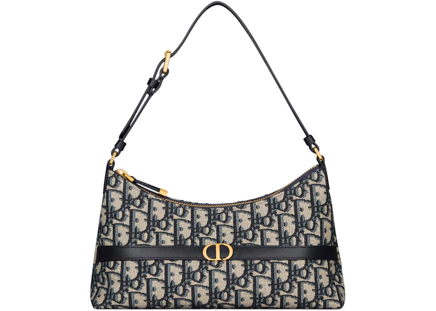 Dior 30 Montaigne Hobo Dior Oblique Jacquard Mini Bag Blue - vue secondaire A