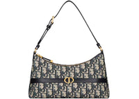 Dior 30 Montaigne Hobo Dior Oblique Jacquard Mini Bag Blue