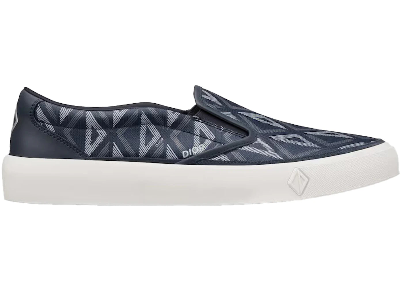 Dior B101 Slip-On Navy Blue CD Diamond Canvas - vue 360