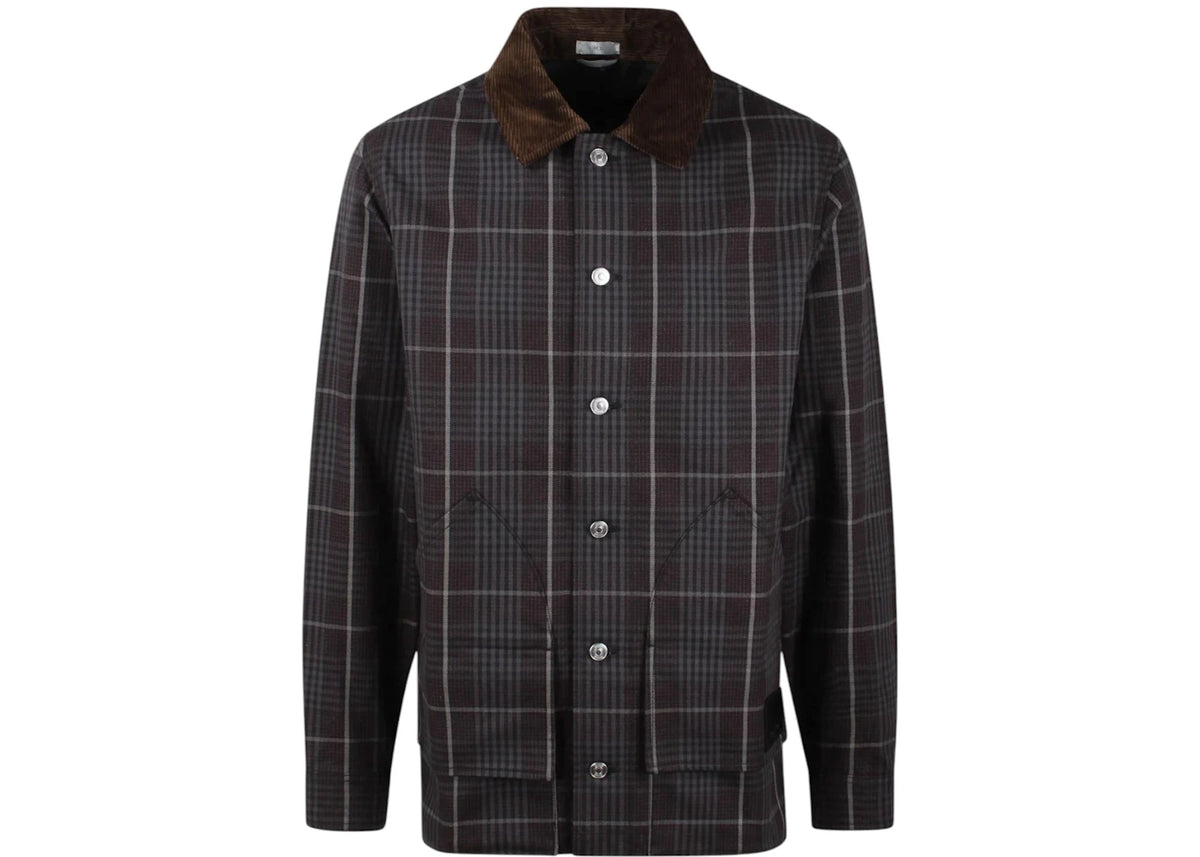 Dior Checked Long-Sleeved Jacket Noir - vue secondaire A