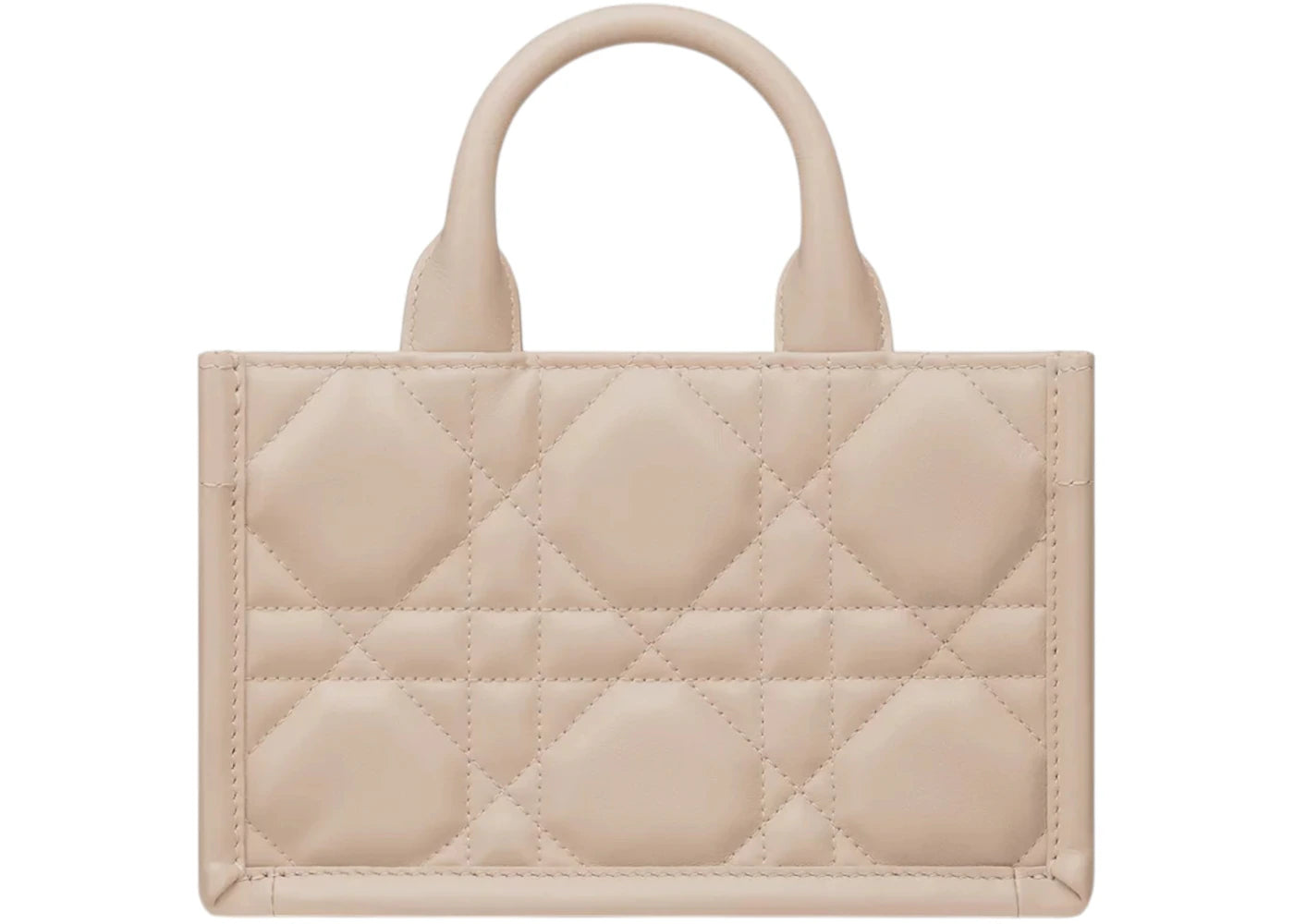 Dior Mini Dior Book Macrocannage Calfskin Tote Powder Beige - vue secondaire B