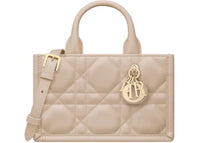 Dior Mini Dior Book Macrocannage Calfskin Tote Powder Beige