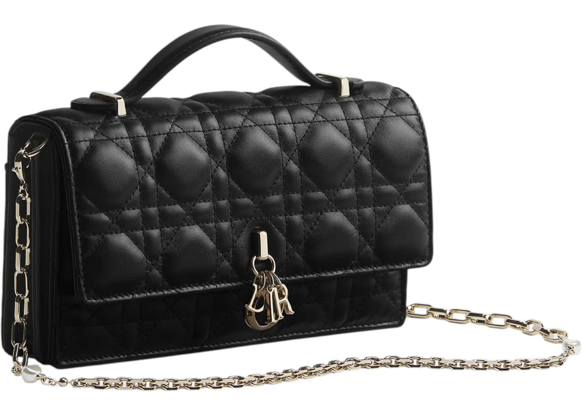 Dior My Dior Mini Cannage Lambskin Bag Black - vue secondaire B