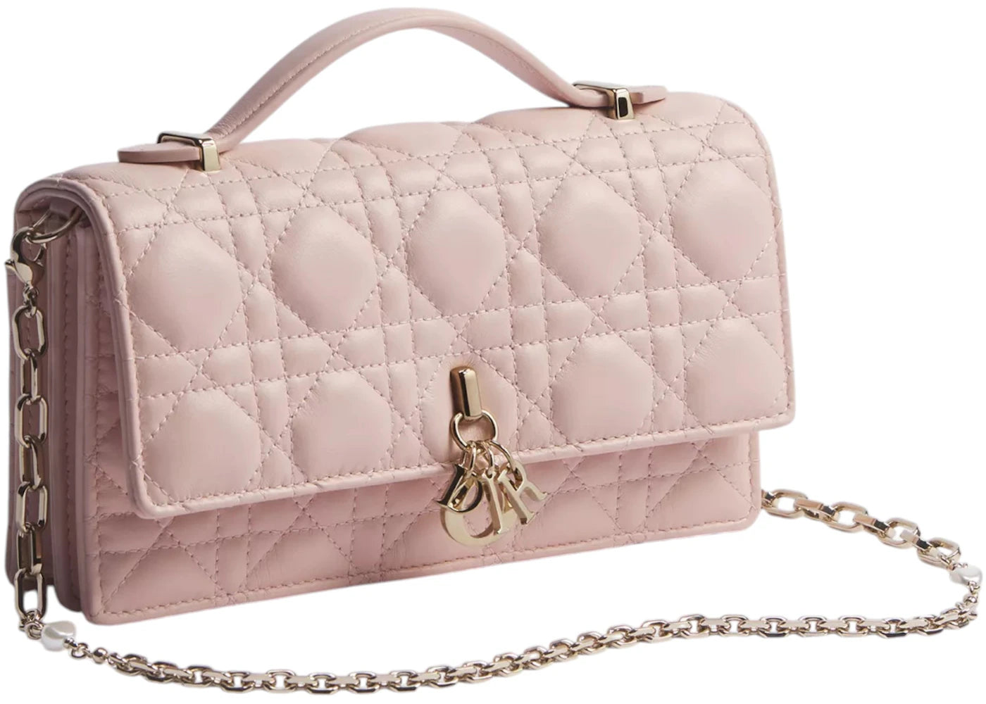 Dior My Dior Mini Cannage Lambskin Bag Powder Pink - vue secondaire B