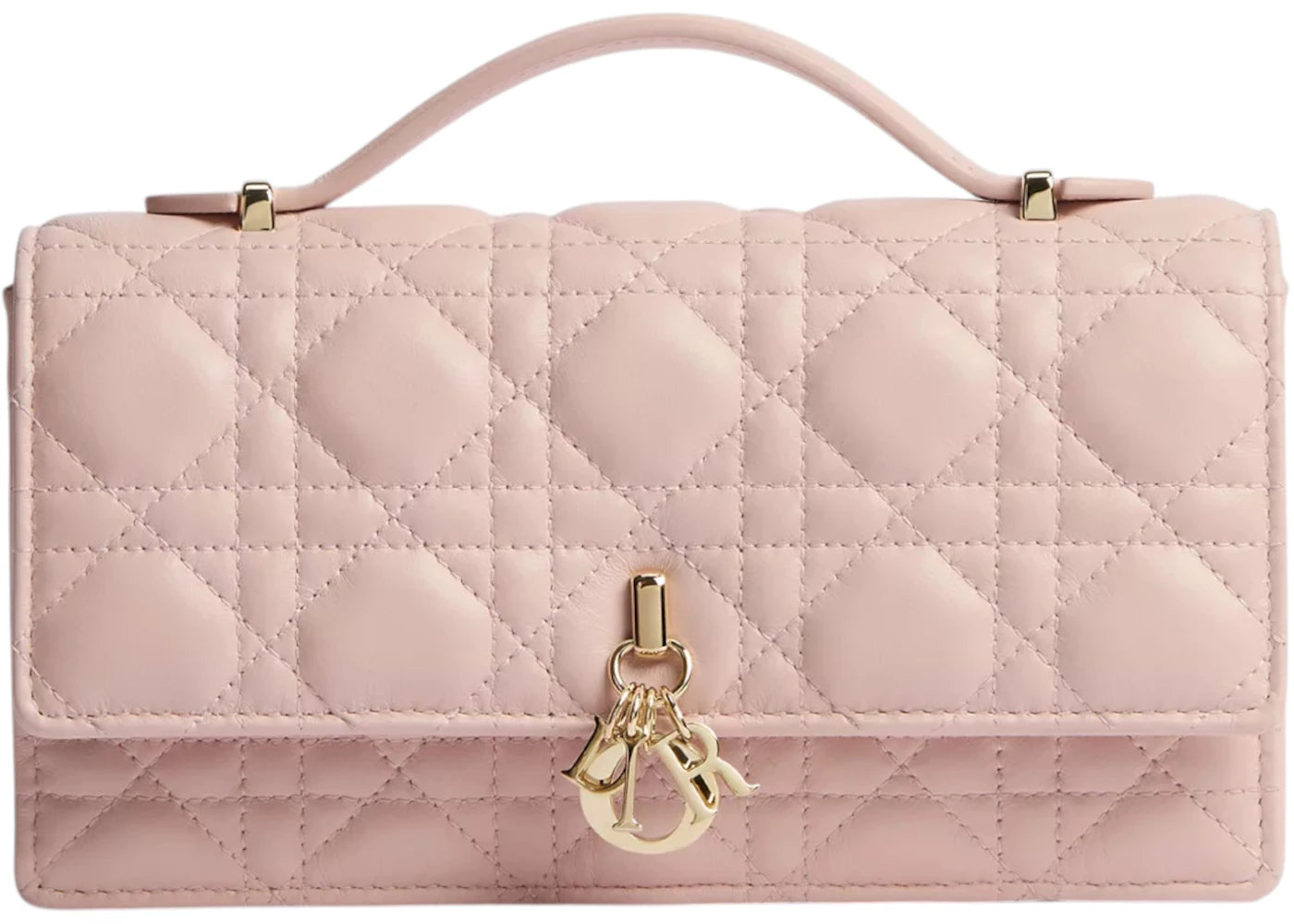 Dior My Dior Mini Cannage Lambskin Bag Powder Pink - vue secondaire A