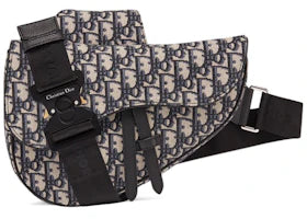 Dior Oblique Saddle Bag Black - vue 360