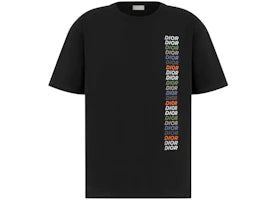 Dior Printed Logo T-shirt Black - vue 360