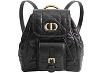 Dior Small Caro Macrocannage Lambskin Backpack Black