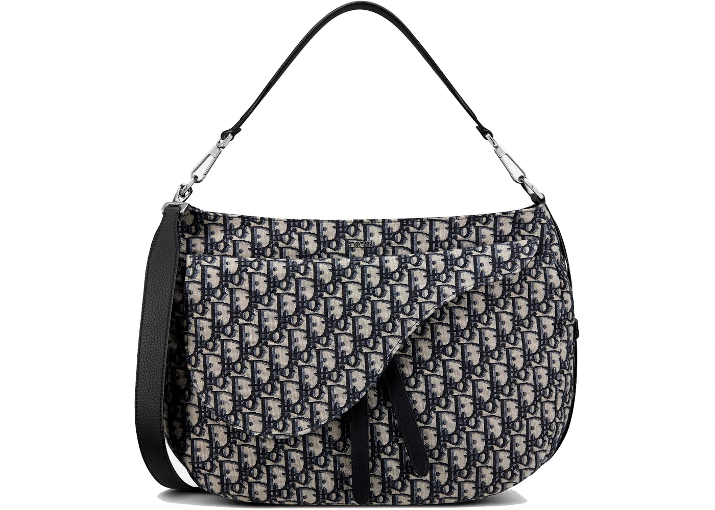 Dior Soft Saddle Bag Oblique Jacquard Beige/Black - vue secondaire A