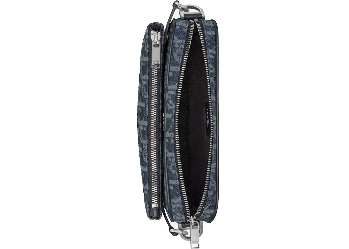 Dior TEARS Saddle Triple Pouch Denim Blue - vue secondaire B