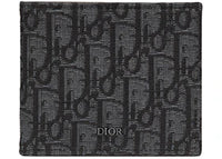 Dior Wallet Black Dior Oblique Jacquard