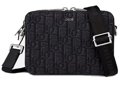 Dior Wallet with Strap Oblique Jacquard Black - authentic Dior product