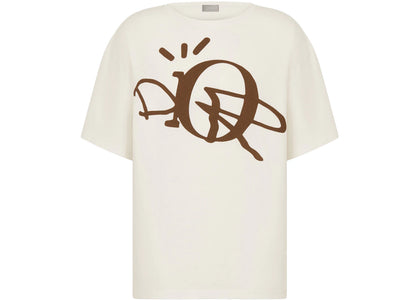 Dior x CACTUS JACK Oversized T-shirt White/Brown - authentic Dior apparel