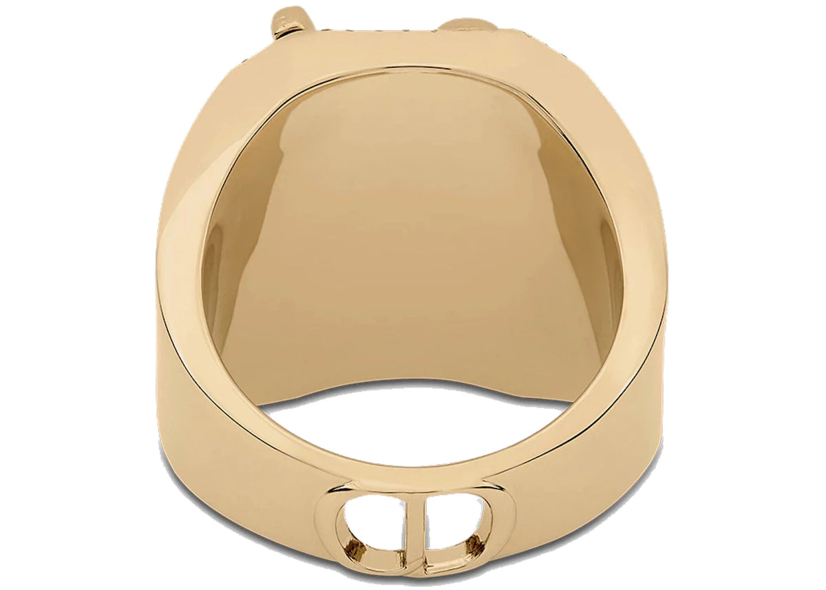 Dior x CACTUS JACK Signet Ring Gold/White - vue secondaire B