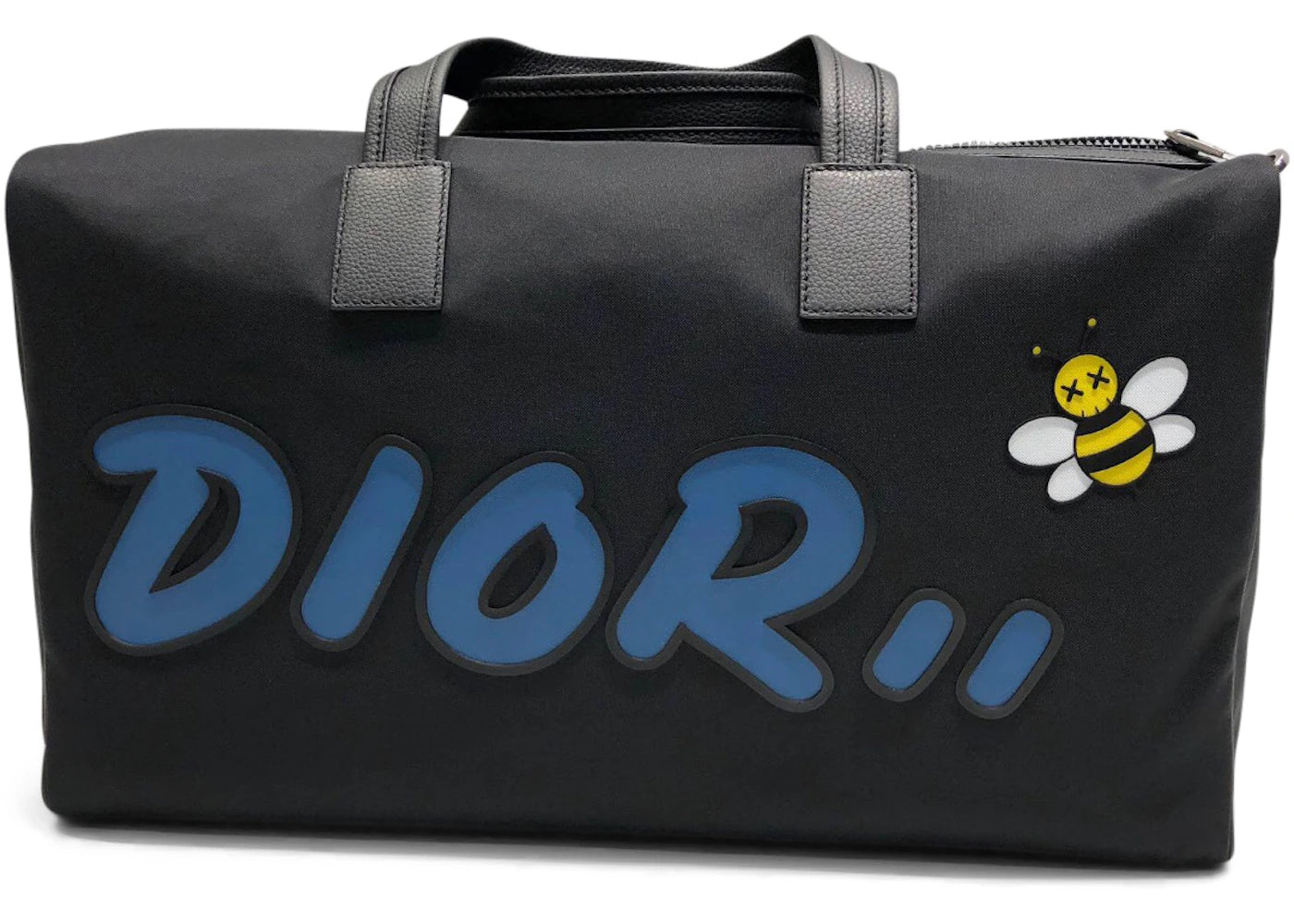 Dior x Kaws Duffle Blue Logo Black - vue 360