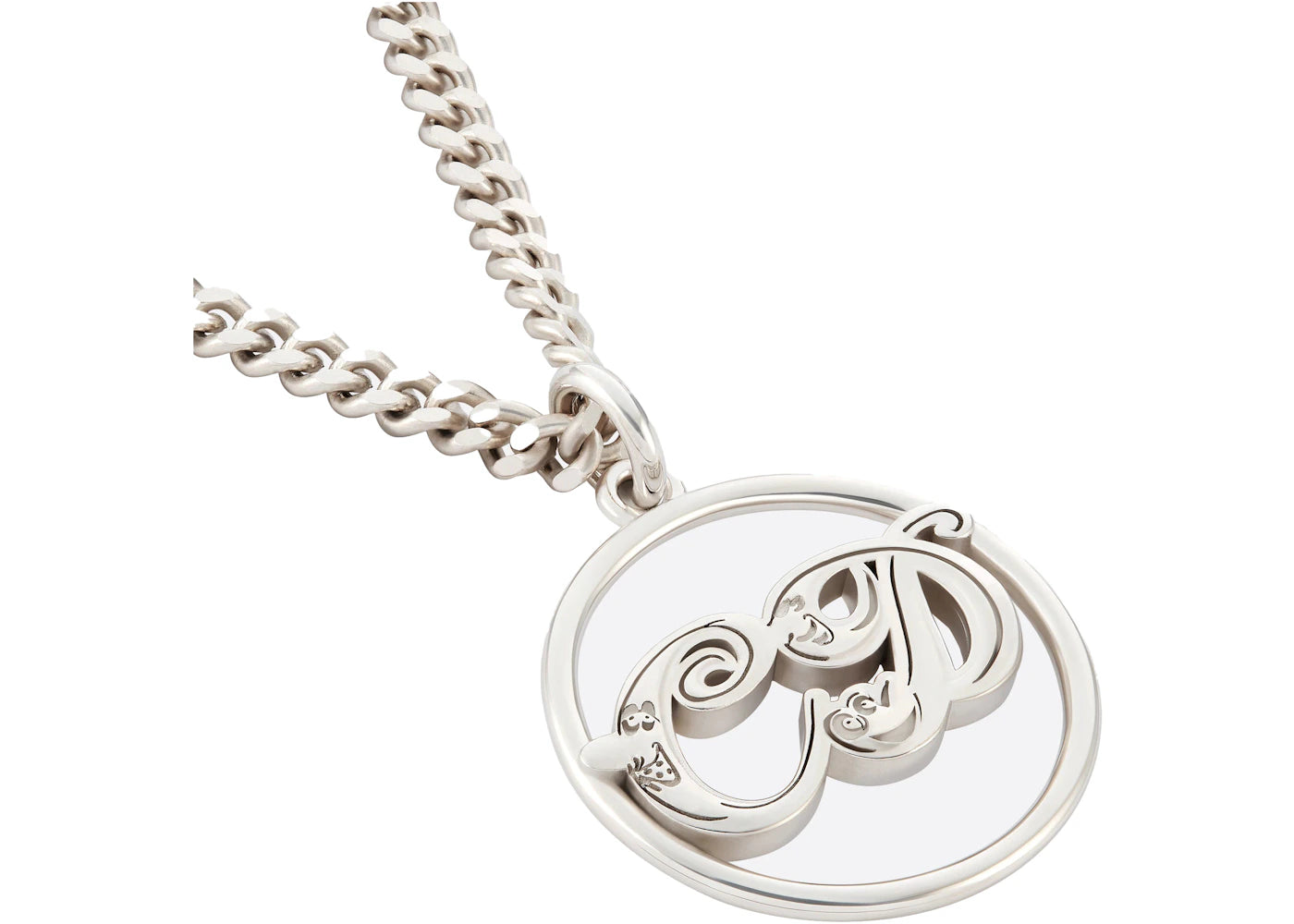 Dior x Kenny Scharf Pendant Necklace CD Icon Silver - vue secondaire B