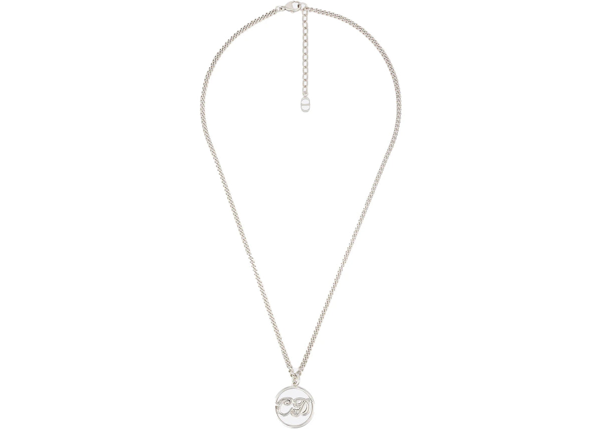 Dior x Kenny Scharf Pendant Necklace CD Icon Silver - vue secondaire A