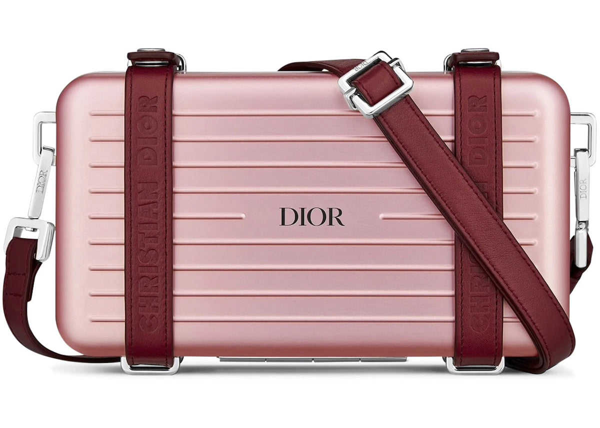 Dior x RIMOWA Personal Clutch On Strap Aluminium Pink - vue 360