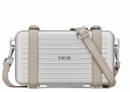 Dior x RIMOWA Personal Clutch On Strap Aluminium Silver - authentic Dior product