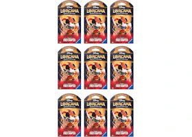 Disney Lorcana TCG The First Chapter Mickey Mouse Brave Little Tailor Sleeved Booster Pack 9x Lot - vue 360