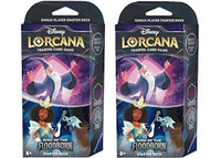 Disney Lorcana TCG The First Chapter Rise of the Floodborn Starter Deck Amethyst & Steel 2x Lot