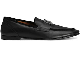 Dolce & Gabbana Erice Logo Plaque Loafers Black - vue 360