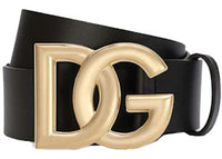 Dolce & Gabbana Lux Leather Crossover DG Logo Buckle Belt Multicolor
