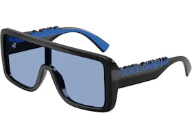 Dolce & Gabbana Rectangle Sunglasses Black/Blue (DG_6204_501/80_34mm) - vue 360