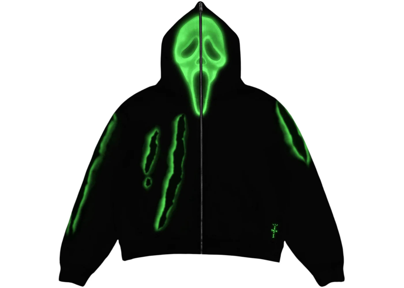 Don Toliver x Scream x CJ Full Zip Slasher Hoodie Black - vue secondaire B