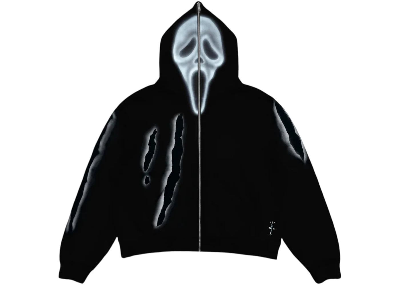 Don Toliver x Scream x CJ Full Zip Slasher Hoodie Black - vue secondaire A
