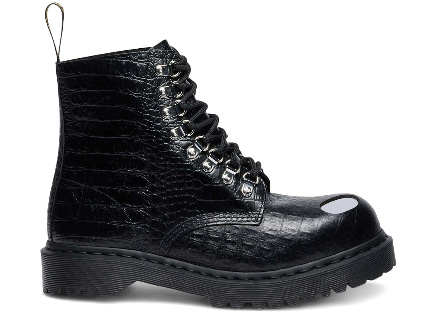 Dr. Martens 1460 Pascal Bex Steel Toe Leather Boot Black Croc Embossed Analine - vue 360