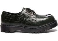 Dr. Martens 1461 Bex Steel Toe Leather Shoes Forest Green Croc Embossed Analine