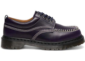 Dr. Martens Lowell Orleans Leather Moc Toe Shoe Midnight Blue - vue 360
